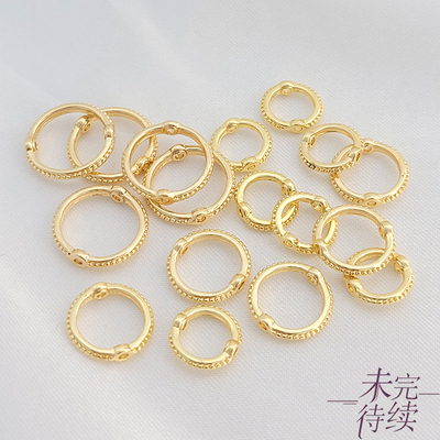 双孔花边圆环套珠圈包珠环