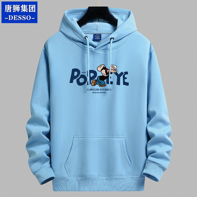 2025重磅连帽卫衣男春秋青少年潮牌宽松大码加绒加厚冬季套头帽衫