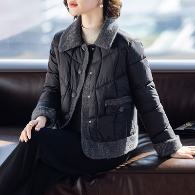 洋派妈妈冬装棉衣外套轻便小棉袄时尚新款衣服中老年人女羽绒棉服