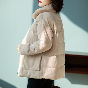 速发冬老年棉袄妈妈2024新款秋冬羽绒棉服上衣外套洋气高贵中装棉