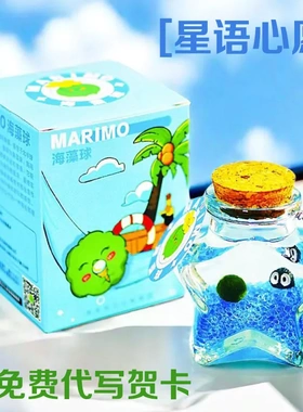marimo海藻球生态瓶水培植物桌面微景观室内好养节日同学创意礼物