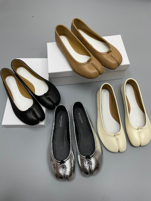 分趾鞋复古银色单鞋小众优雅