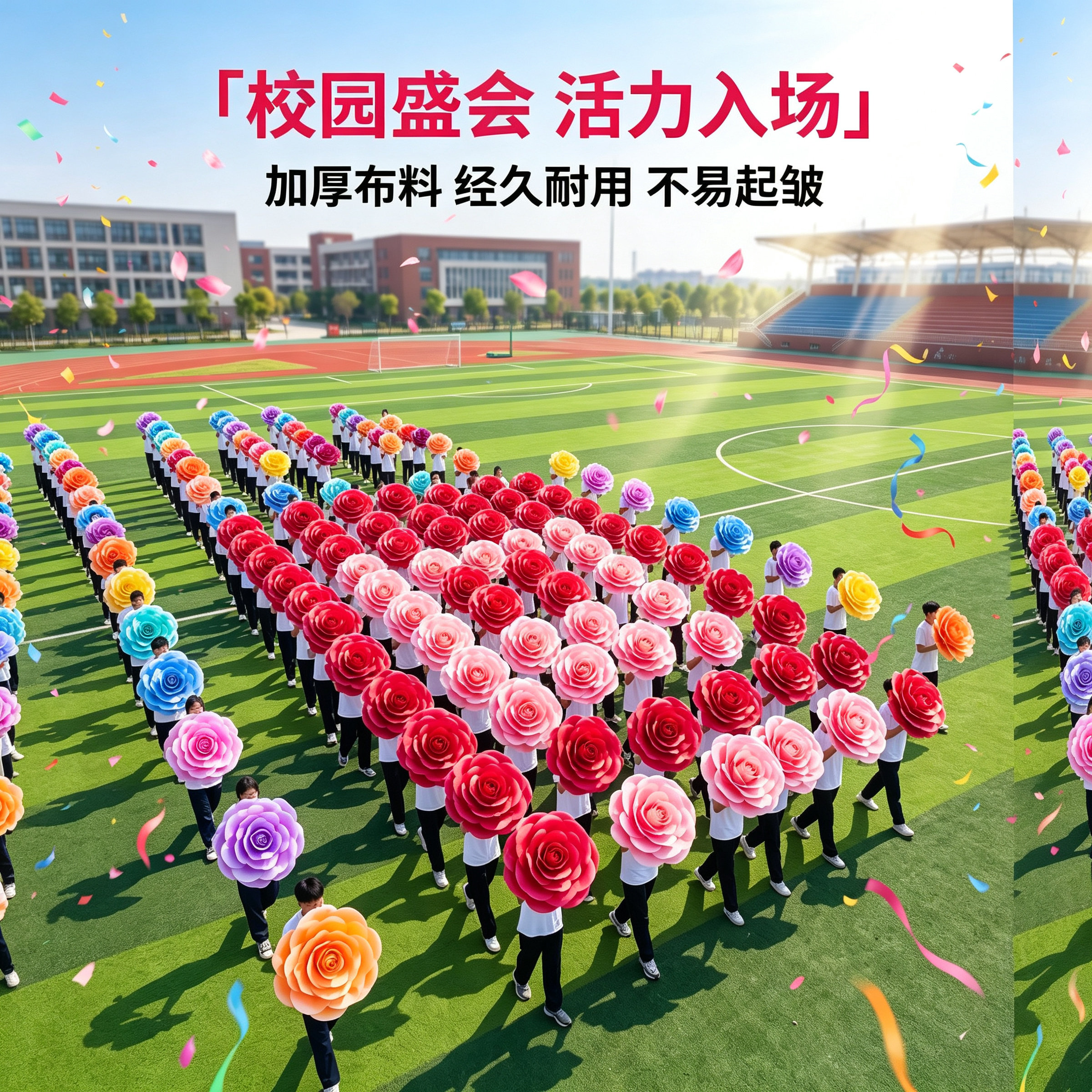 舞蹈道具玫瑰花伞运动会开幕式入场道具晚会表演道具舞台表演道具