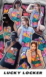 Lucky locker T恤 无袖卫衣 马甲 locking 锁舞街舞涂鸦服饰