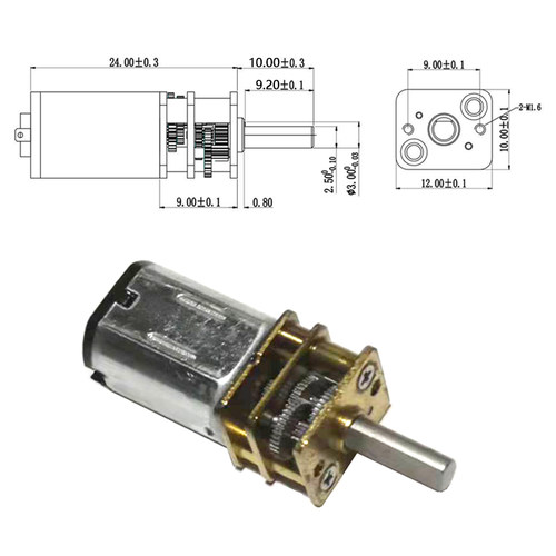 10mm轴长N20减速马达智能小车3V5V6V微型直流齿轮减速电机3V16转