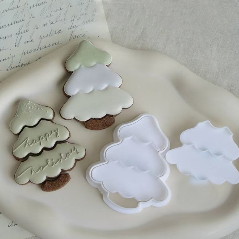 PLA塑料2025新款圣诞树饼干模具