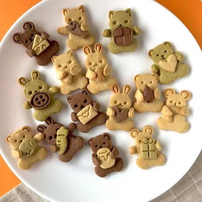 PLA塑料抱抱款迷你曲奇模具