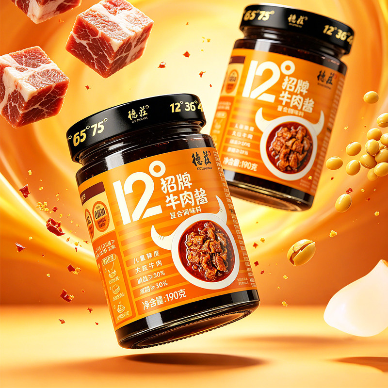 德庄牛肉酱拌饭酱拌面酱儿童微辣图片