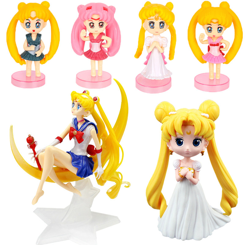 梦幻翅膀月亮美少女插件生日蛋糕装饰摆件派对甜品台烘培插牌