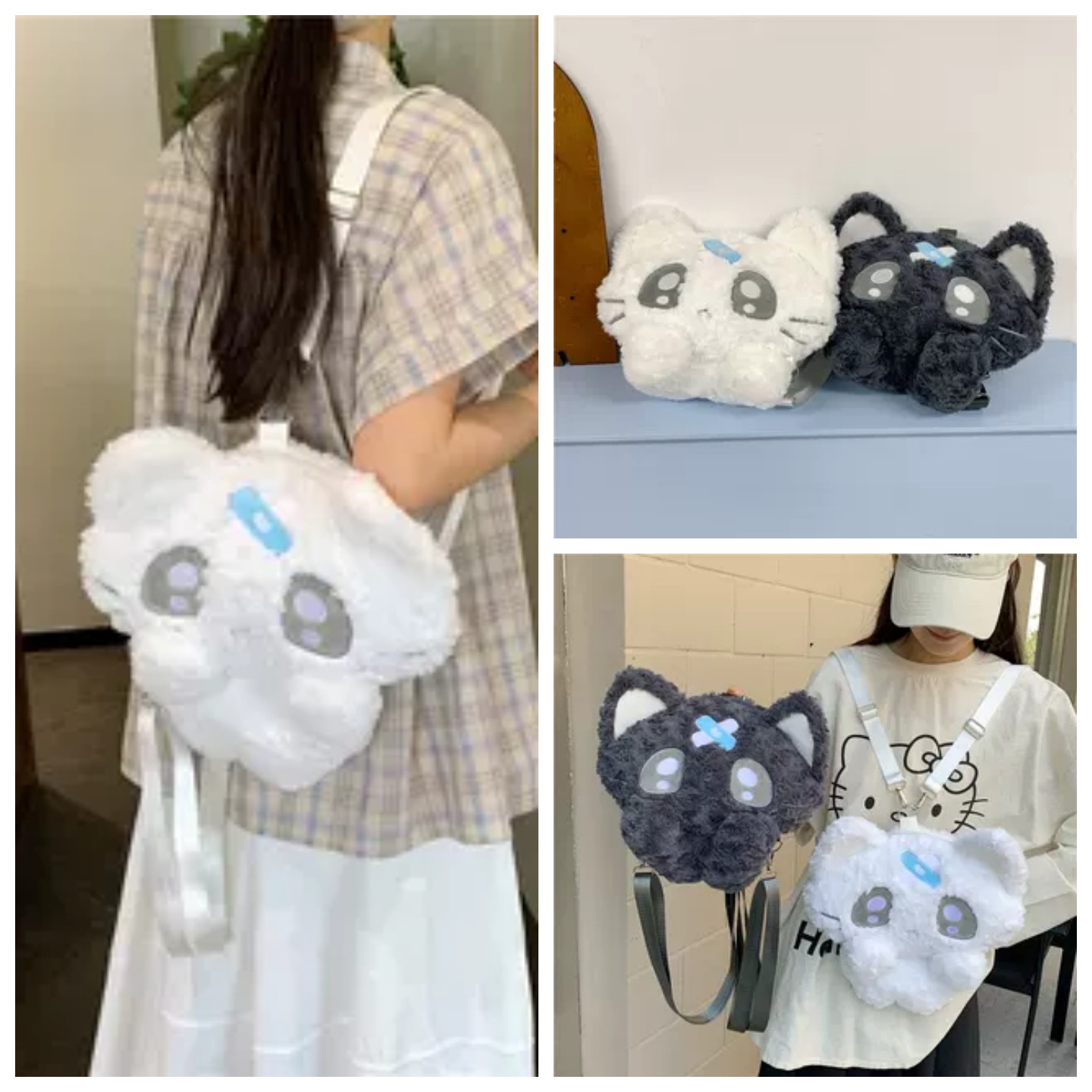 猫咪双肩包女可爱迷你女生背包毛绒冬季百搭高颜值休闲冬天玩偶包