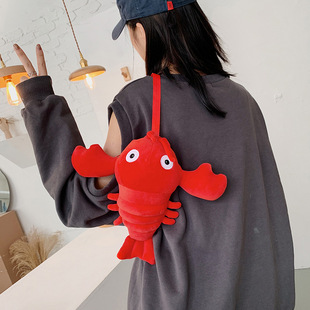 稀奇古怪整蛊小女孩玩偶包螃蟹童趣儿童小背包可爱动物龙虾小包包