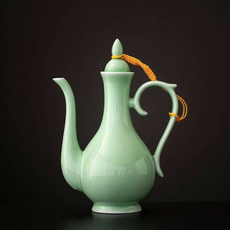 陶瓷青瓷酒具中式创意白酒分酒器古风仿古酒壶 家用倒酒壶 醒酒器