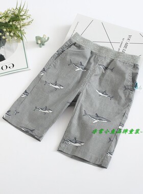 非常小鱼2019夏装39213男童梭织休闲中裤童裤100-140码满百包邮
