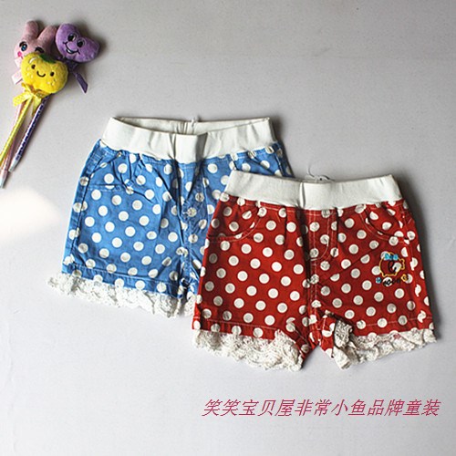 女童纯棉弹力梭织裤子