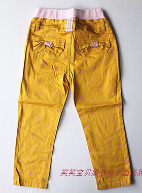 29.9！非常小鱼33516女童春秋纯棉梭织弹力长裤105-130满百包邮