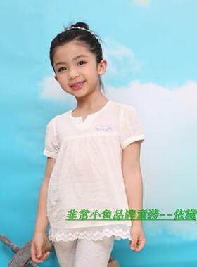 夏季纯棉半袖衬衫童装满百包邮