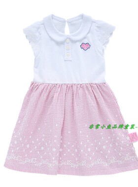 非常小鱼2018夏装28499女童针织连衣裙裙子童装90-130码满百包邮