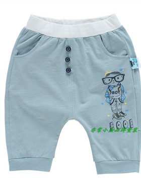 非常小鱼2018夏装38261男童针织休闲中裤90-130码满百包邮