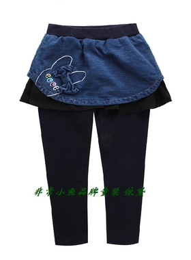 非常小鱼2016春季童装36199女童针织打底裙裤90-130满百包邮