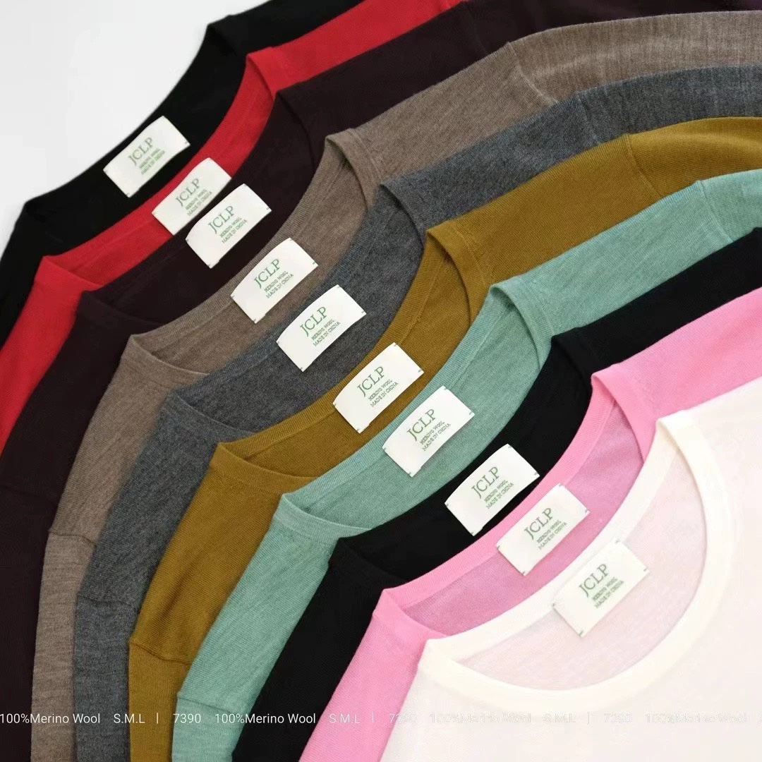 金纯JC*P匠心60支18针工艺薄款100%精纺羊毛打底衫针织衫羊毛衫女