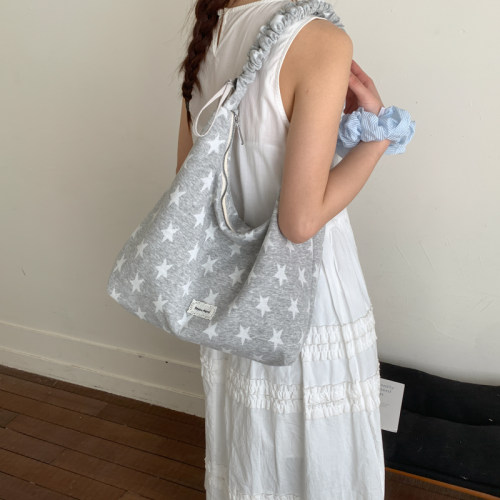 韩系休闲风波点斜挎包包女大容量