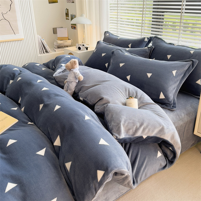 牛奶绒被套不掉毛无静电