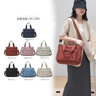 索亚特夏季新款时尚潮流斜挎手提尼龙布包时尚轻便百搭通勤单肩包