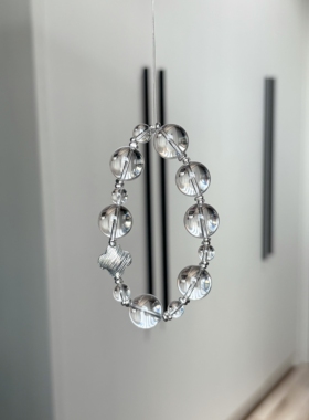 天然水晶原创手链女款轻奢小众精致白水晶手串搭高保色铜配件