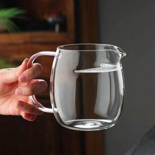 月牙公道杯分茶器茶海加厚玻璃泡茶器带过滤茶壶大号简约家煮茶器