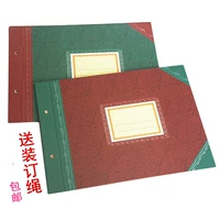 A4 кожаная кожаная страница Ledger Ledger кожа 18K Ledger 18K Ledger Sealing Book Financial Suppors A4 Color Account Обложка 2902 Color Top Clip.