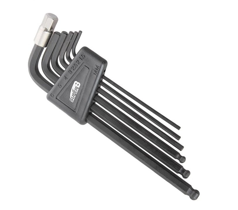 대만 SUPER B BAOZHONG 산악 도로 자전거 내부 육각 렌치 L 자형 조합 도구 TB7715