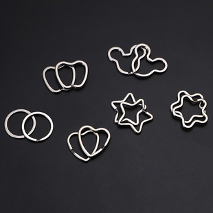 卡通钥匙圈环奇形异状可爱梅花型苹果爱心形米奇五角星男女挂件扣