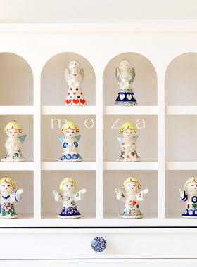 波兰手绘陶瓷天使小摆件送友人