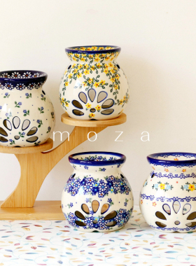 波兰手绘香薰烛台烘焙茶叶托