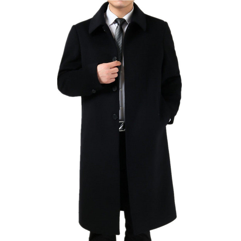 秋冬中老年羊毛呢大衣男长款羊绒风衣加厚加绒爸爸羊毛呢子装外套,男装,毛呢大衣,淘宝优惠券,粉丝福利购,淘宝优惠卷