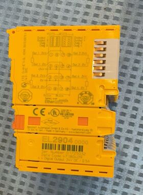倍福BECKHOFF EL2904安全模块，黄色外壳，成色漂