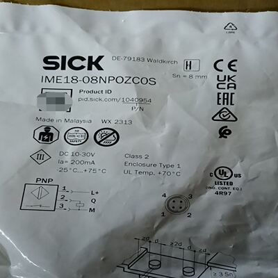 SICK西克接近开关IME18-08NPOZCOS，马来
