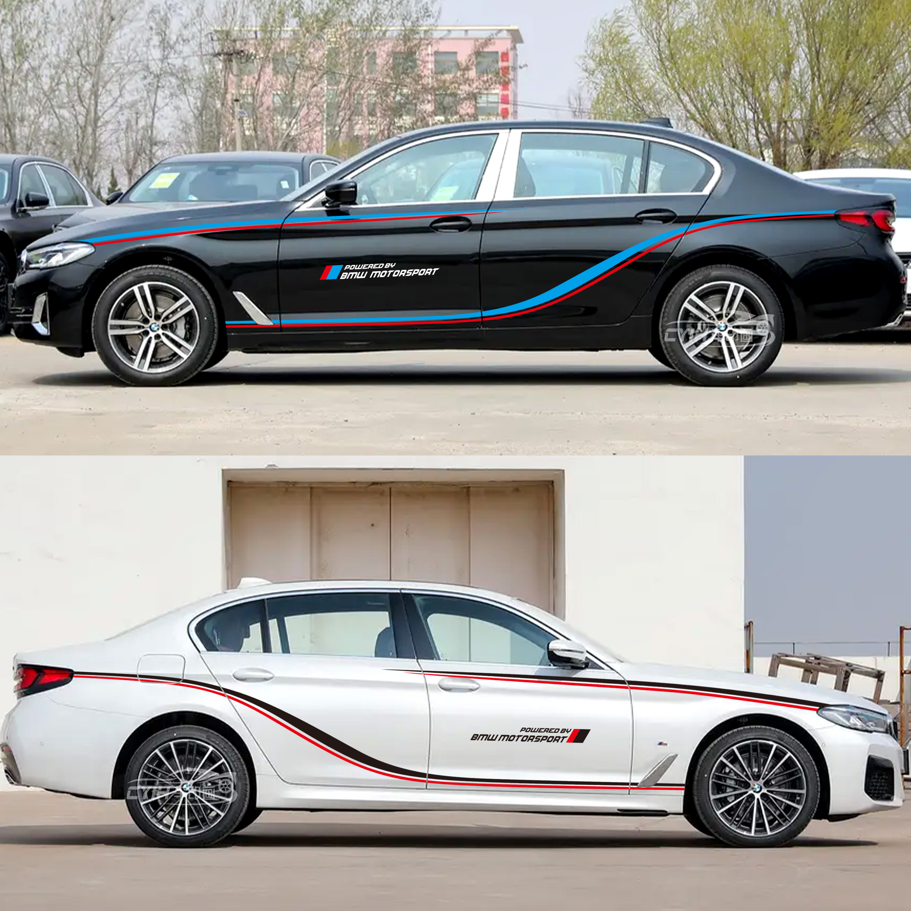 适用于宝马5系 系车贴拉花425 430i个性改装车身机盖装饰腰线贴纸