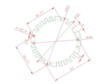 58*48实心LED灯珠太阳花散热片圆形铝合金散热器铝型材灯鉓配件