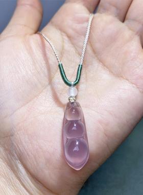 项坠高冰玉髓帝王紫男女原矿紫