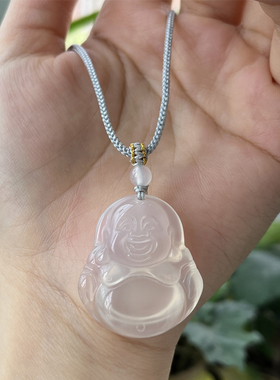 女玉髓佛吊坠冰透大肚佛