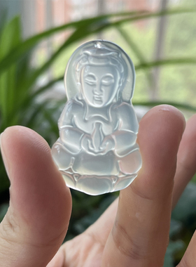 男玉髓观音菩萨吊坠现世观音