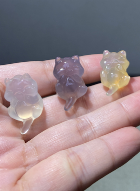 仓鼠天然俏色原色手工雕刻吊坠