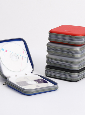 简创 简约80片大容量CD盒家用宝宝光盘收纳包DVD包高档车载碟片包
