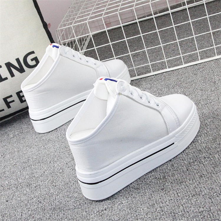 超高跟10cm半拖鞋2020百搭帆布鞋