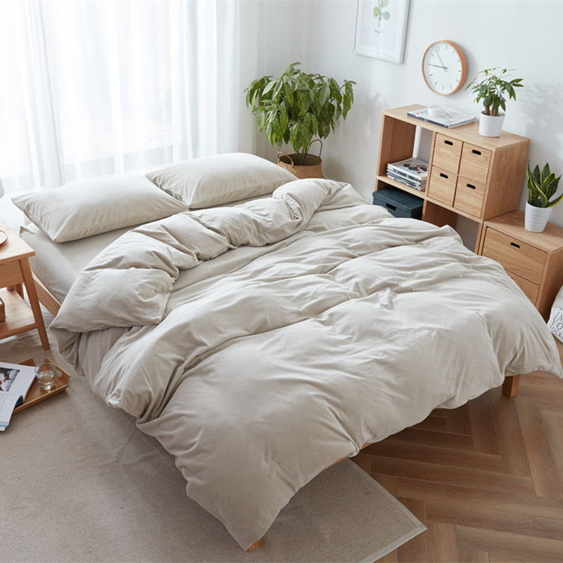 法莱绒日式风磨毛保暖秋冬四件套