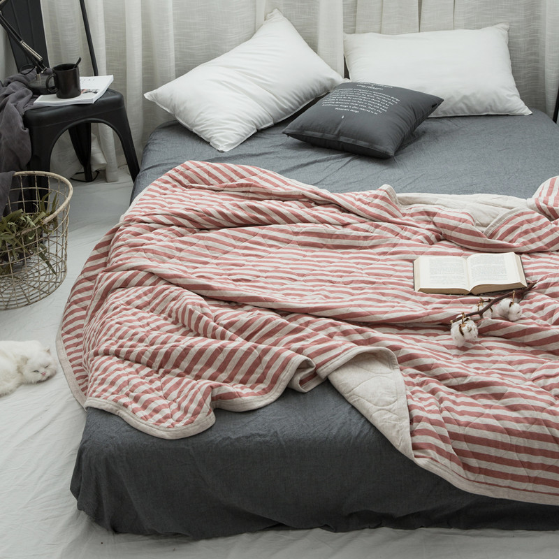 夏季全棉天竺棉空调被夏凉被纯棉单人双人被子夏天学生宿舍薄被芯