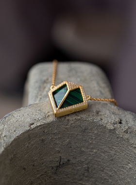 《forever》孔雀石轻奢小众颈链