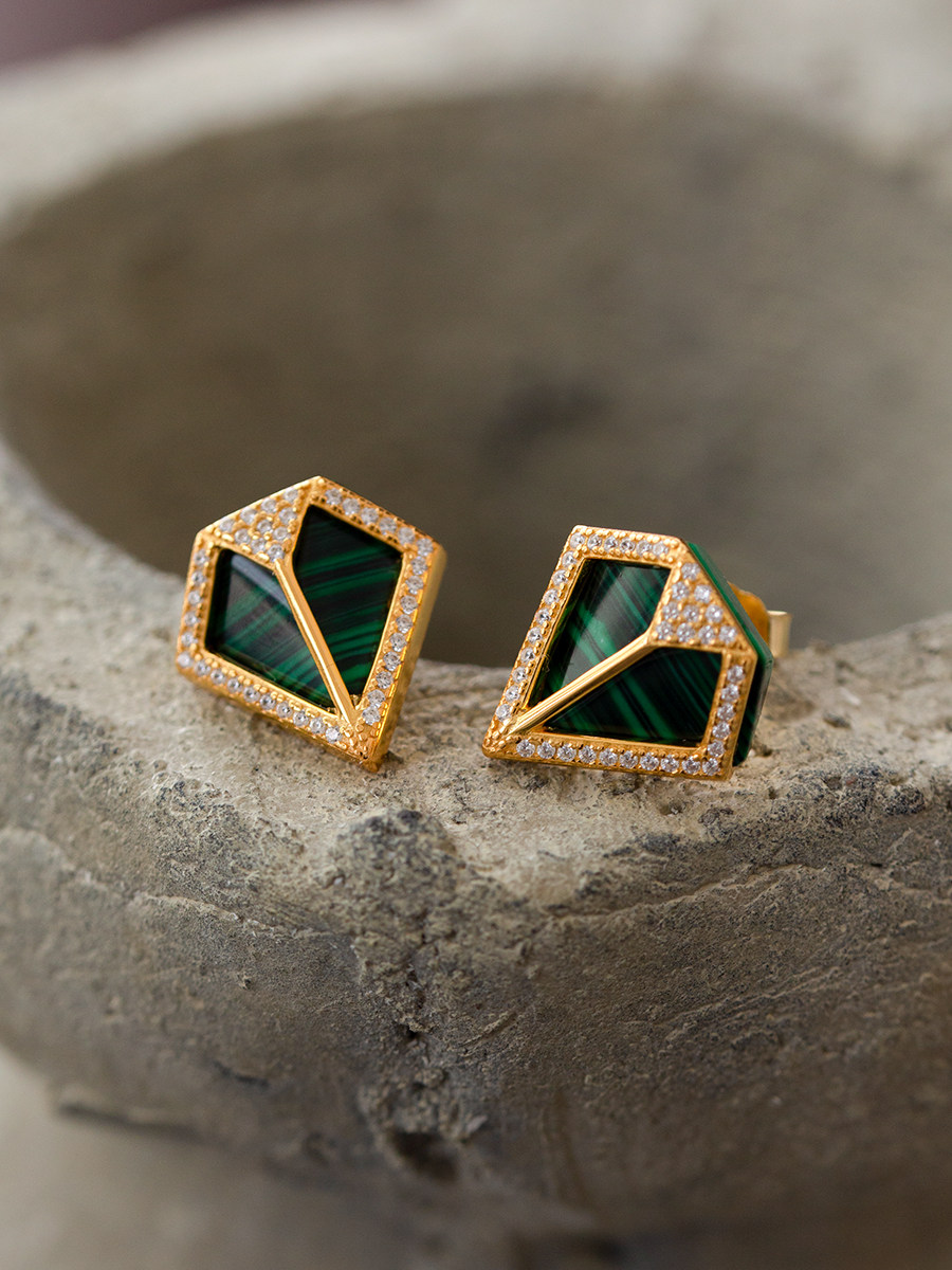 清仓 NO退NO换 原创设计孔雀石纯银耳环女 大气耳饰气质简约耳钉,饰品/流行首饰/时尚饰品新,耳环,淘宝优惠券,粉丝福利购,淘宝优惠卷