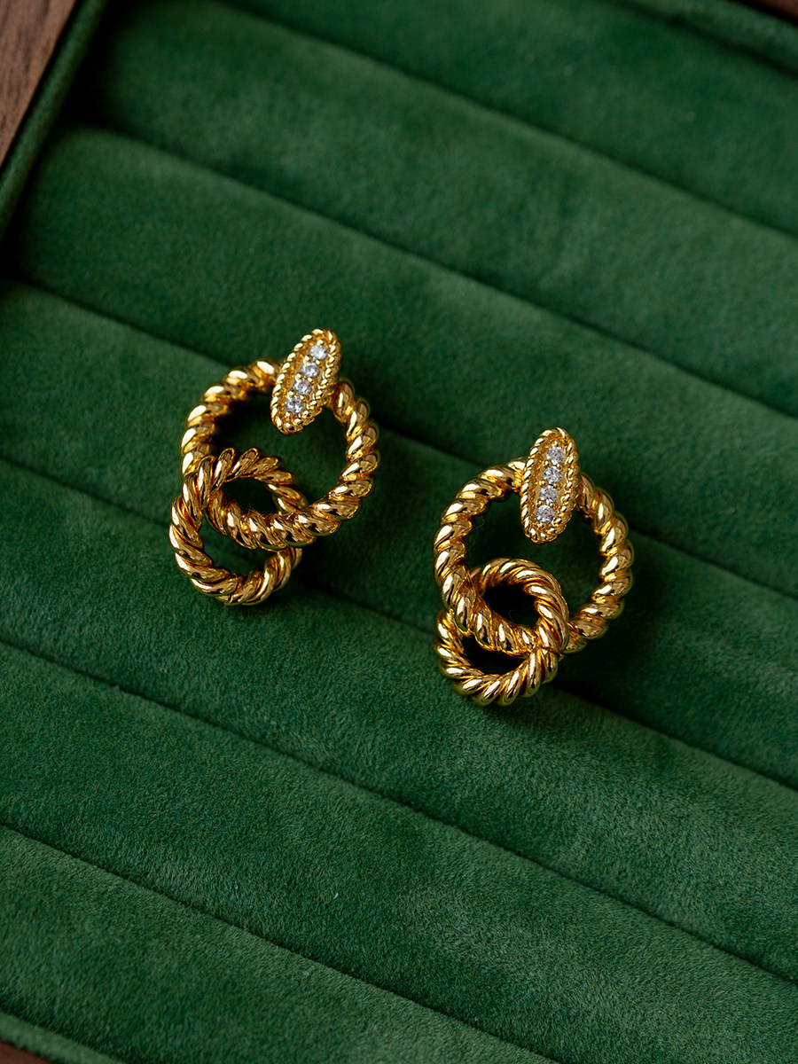 《懒秋》原创设计圈圈法式复古高级感耳环耳饰耳钉女2021年新款潮,饰品/流行首饰/时尚饰品新,耳钉,淘宝优惠券,粉丝福利购,淘宝优惠卷